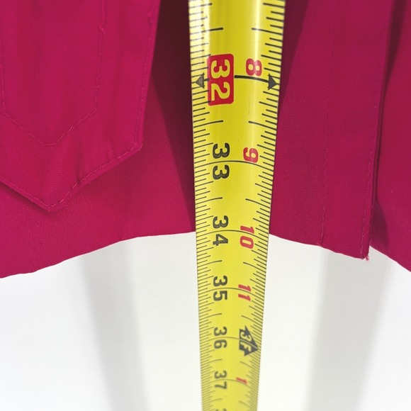 London Fog Magenta Lightweight Trench Coat Collared Jacket Women M - Picture 8 of 10